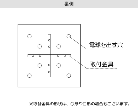 シーリングタイプ　裏側